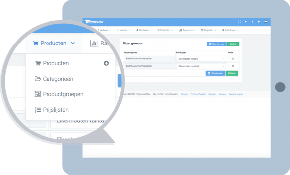 Producten en diensten beheren met prijzen en eenheden
